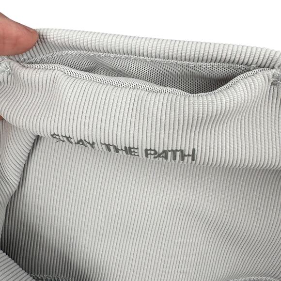 Calia Light Grey High Waisted Ribbed Athletic Performance Womens Leggings Small - Picture 5 of 9